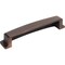 Jeffrey Alexander 128 mm Center Brushed Oil Rubbed Bronze Square-to-Center Square Renzo Cabinet Cup Pull 141-128DBAC - alternate 4